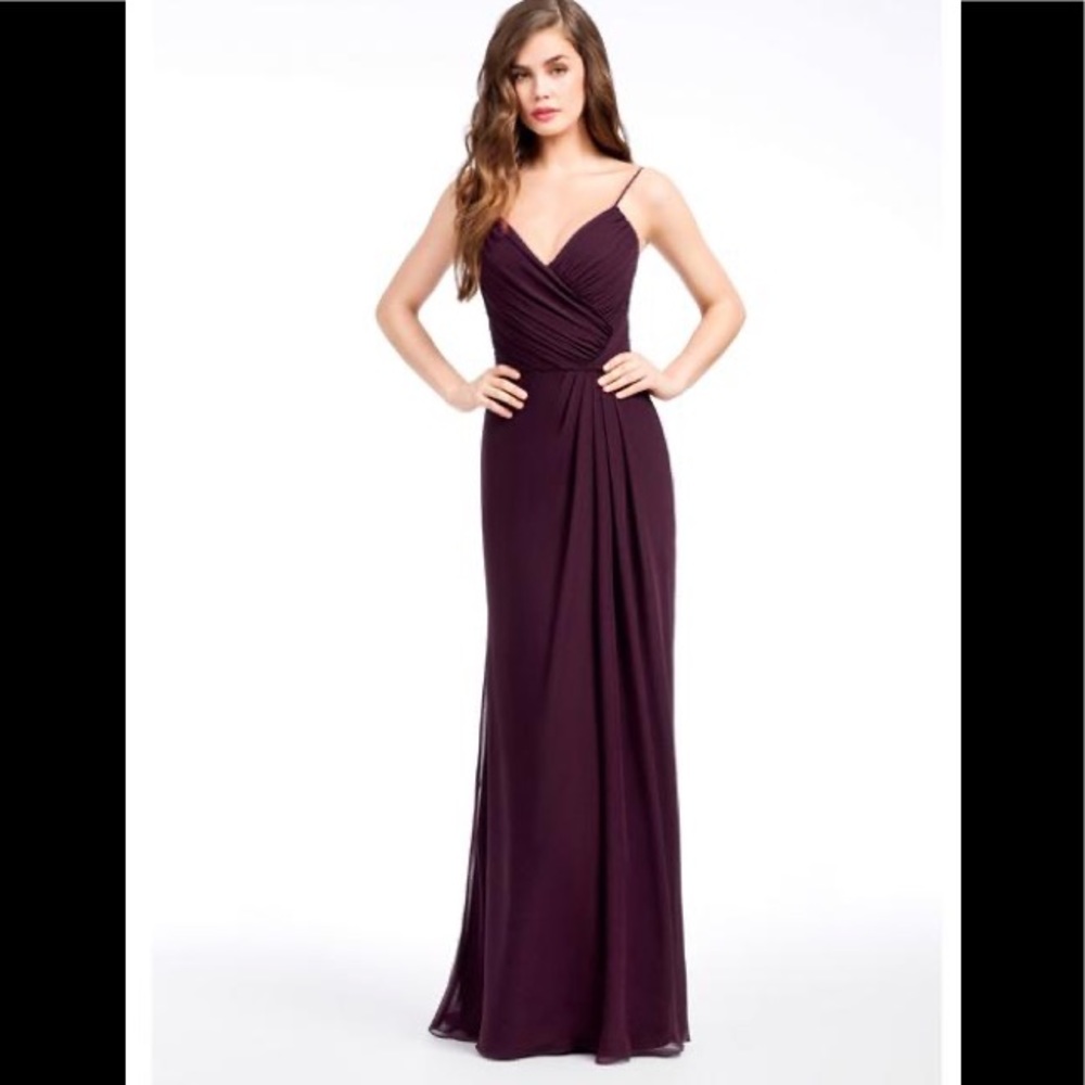 HAYLEY PAIGE Style # 5864. Plum Chiffon Sz.12